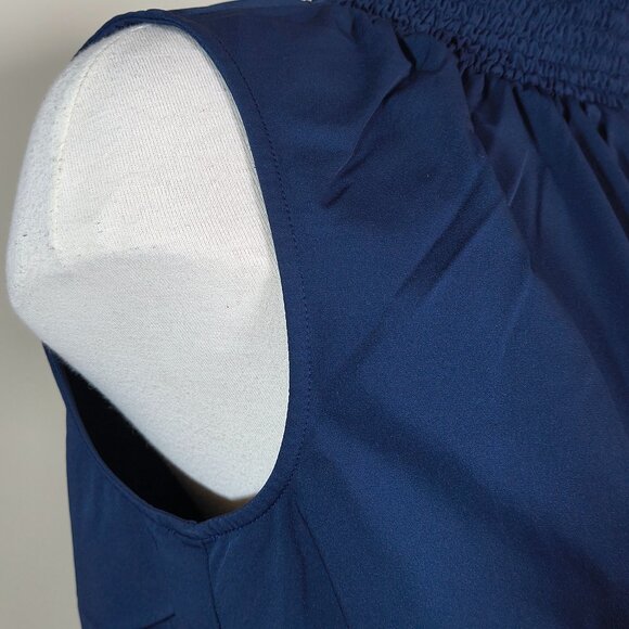 Elastic Ruffle Neckline Sleeveless Top - Picture 6 of 6